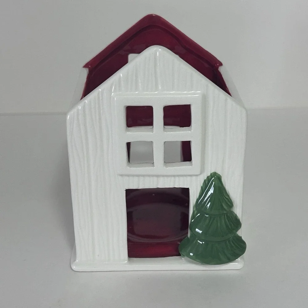 PartyLite Holiday Village Tealight Holder Trio Ceramic Christmas‎ Houses P93346 - Picture 3 of 7